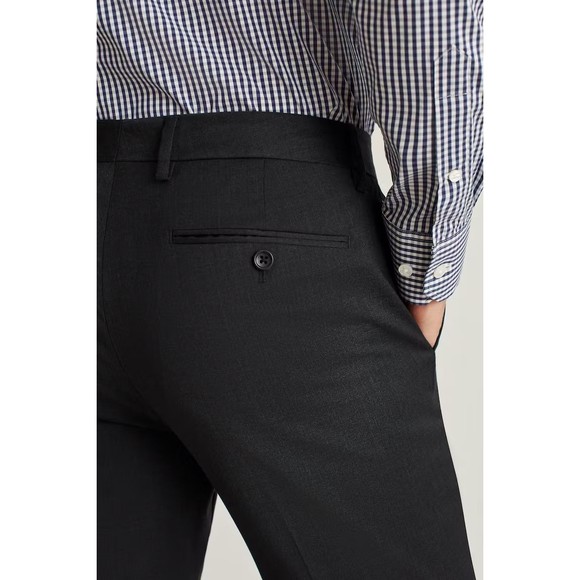 Bonobos Jetsetter Wool Dress Pant Mens Charcoal SZ 35 Tailored Fit UNF NEW - Picture 4 of 7